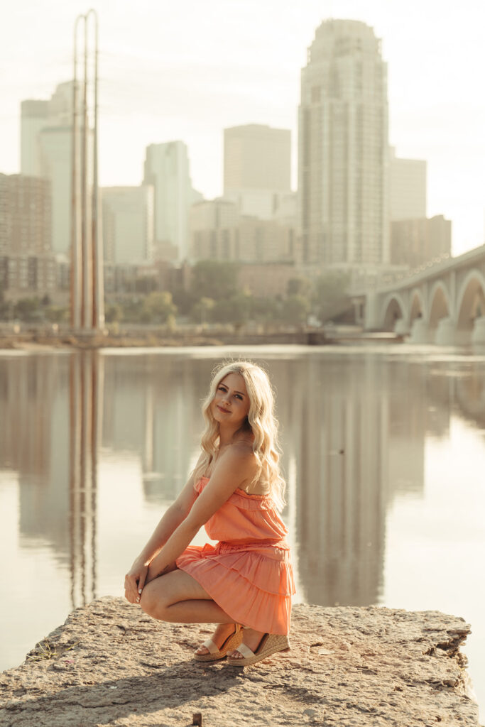 Urban backdrop for senior photos Minneapolis