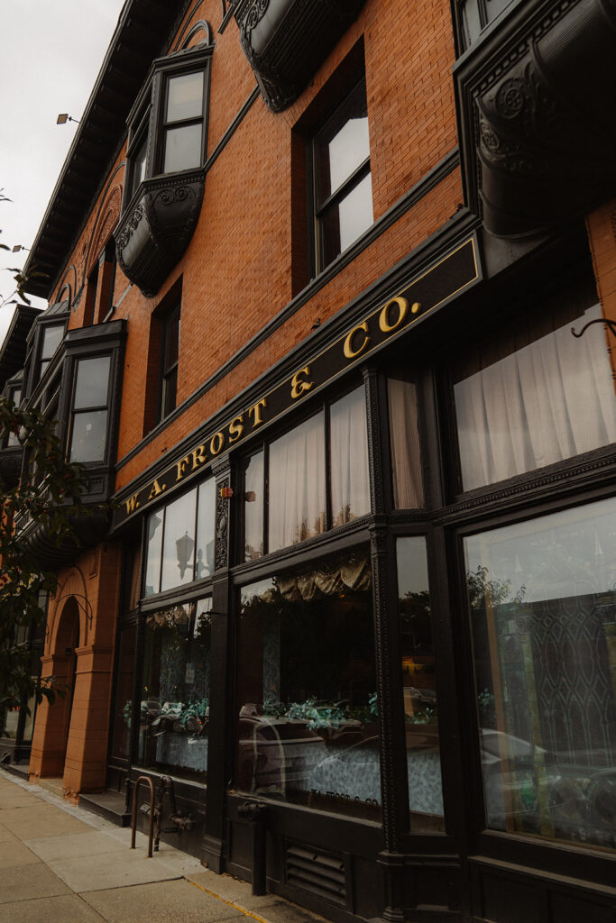 WA Frost and Co. in Saint Paul, MN— the location of an intimate vintage wedding