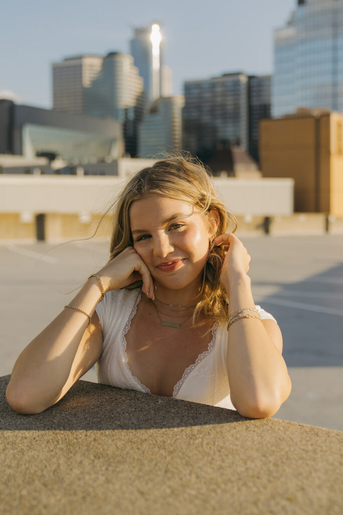 Twin Cities senior photos for the urban, feminine girlie girl