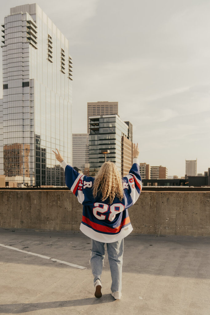 Senior pic inspiration for the sporty, hockey-loving girl in Minnesota